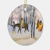 Trail van kunstschilder keramisch ornament (Links)