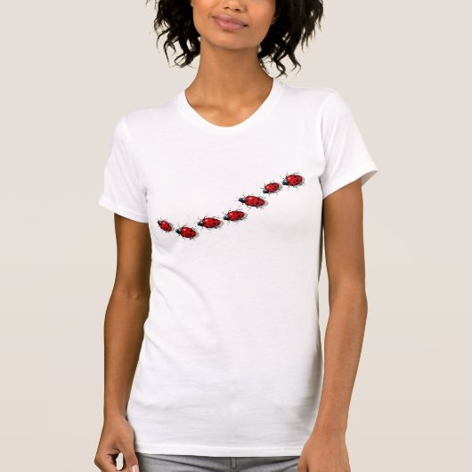 Trail van ladybugs (Ladyvogels): Oorspronkelijke i T-shirt (Voorkant)