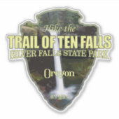 Trail van tien Herfsten (pijlpunt) Sticker (Voorkant)