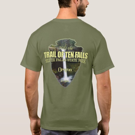 Trail van tien Herfsten (pijlpunt) T-shirt (Achterkant)