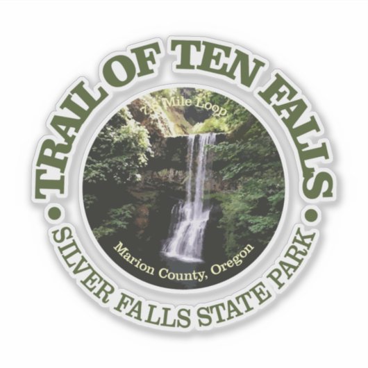 Trail van tien Herfsten (rd) Sticker (Voorkant)