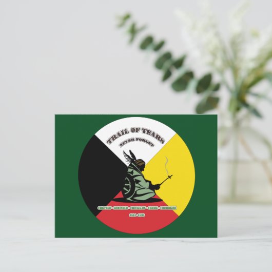 Trail van tranen briefkaart (Staand voorkant)