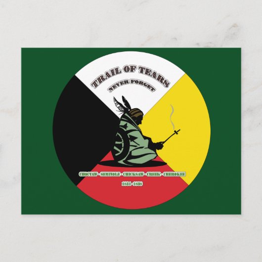 Trail van tranen briefkaart (Voorkant)