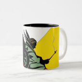 Trail van tranen tweekleurige koffiemok (Voorkant rechts)
