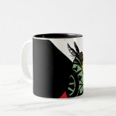 Trail van tranen tweekleurige koffiemok (Voorkant links)