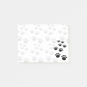 Trail voor cute Black en Grey Cartoon Pet Paw Post-it® Notes