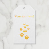 Trail voor cute Cartoon Pet Paw Cadeaulabels (Voorkant)