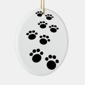 Trail voor cute Cartoon Pet Paw Keramisch Ornament (Rechts)