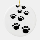 Trail voor cute Cartoon Pet Paw Keramisch Ornament (Achterkant)