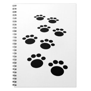 Trail voor cute Cartoon Pet Paw Notitieboek