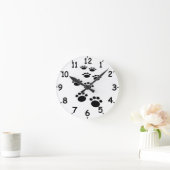 Trail voor cute Cartoon Pet Paw Ronde Klok (Huis)