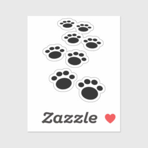 Trail voor cute Cartoon Pet Paw Sticker