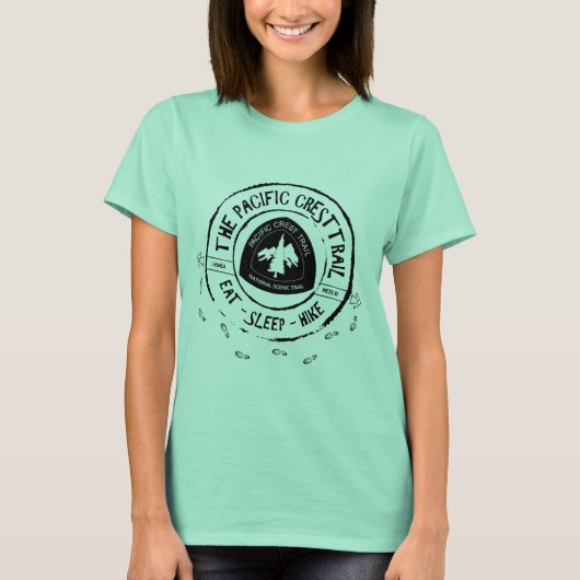 Trail voor Pacifische steun - Eat Sleep Hike T-shirt (Voorkant)
