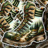 Trail Wandelstiefel Vinyl Sticker | Uitgestanste S