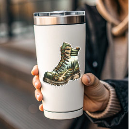 Trail Wandelstiefel Vinyl Sticker | Uitgestanste S
