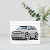 Trailblazer White Truck Briefkaart (Staand voorkant)