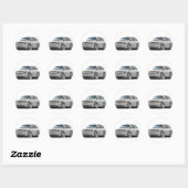 Trailblazer Witte Vrachtwagen Ronde Sticker (Vel)