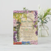 Trailende bloemen op een goudachtige milt kaart (Staand voorkant)