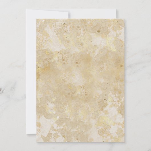 Trailende bloemen op een goudachtige splendor kaart (Achterkant)