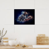 Trailer 1 van de zwarte semitrekker poster (Keuken)