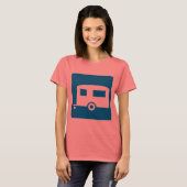 Trailer Camping Highway Sign T-shirt (Voorkant volledig)