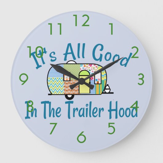 Trailer Hood Camper Clocks Grote Klok (Voorkant)