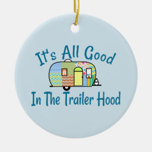 Trailer Hood Camper Ornaments Keramisch Ornament