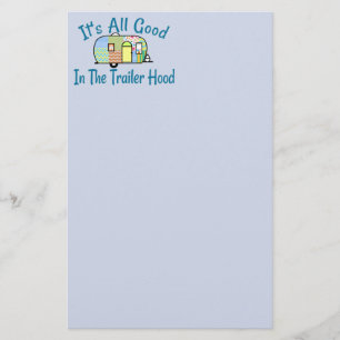 Trailer Hood Camping Paper Briefpapier