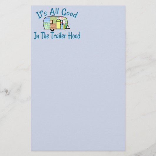 Trailer Hood Camping Paper Briefpapier (Voorkant)