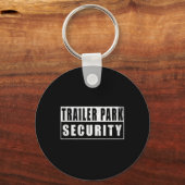Trailer Park Beveiliging Grappig Vintage  Sleutelhanger (Voorkant)