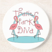Trailer Park Diva Flamingo Onderzetter (Voorkant)