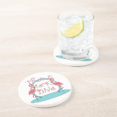 Trailer Park Diva Flamingo Onderzetter (Zijkant)