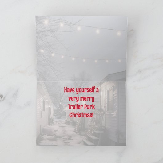 Trailer Park Kerst Kaart (Binnen)