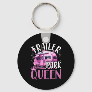 Trailer Park Koningin Grappige Camping Roze Traile Sleutelhanger