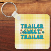 Trailer Sweet Trailer Geel Harlequin Sleutelhanger (Voorkant)