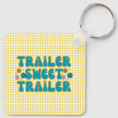 Trailer Sweet Trailer Geel Harlequin Sleutelhanger (Achterkant)