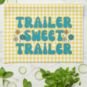 Trailer Sweet Trailer Geel Harlequin Theedoek