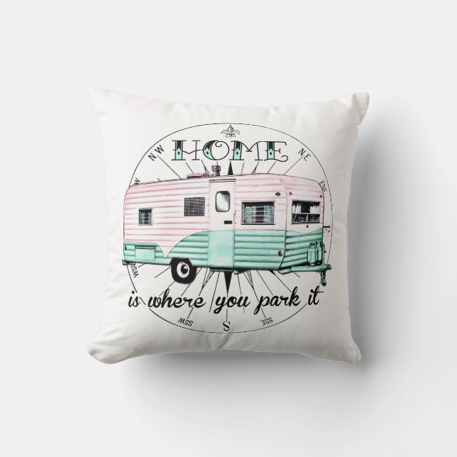  trailer - Thuis is waar je hem parkeert Kussen (Voorkant)