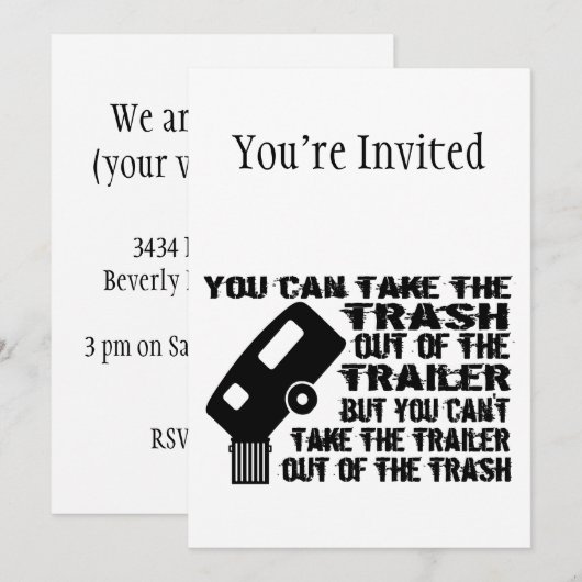 Trailer Trash Kaart (Voorkant / Achterkant)