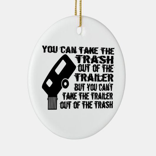 Trailer Trash Keramisch Ornament (Rechts)