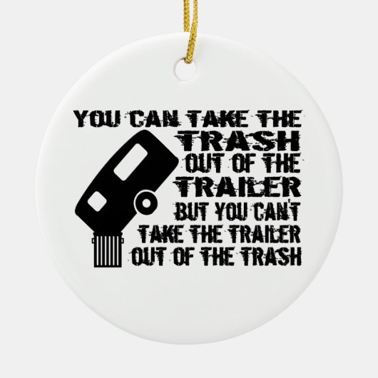Trailer Trash Keramisch Ornament (Voorkant)