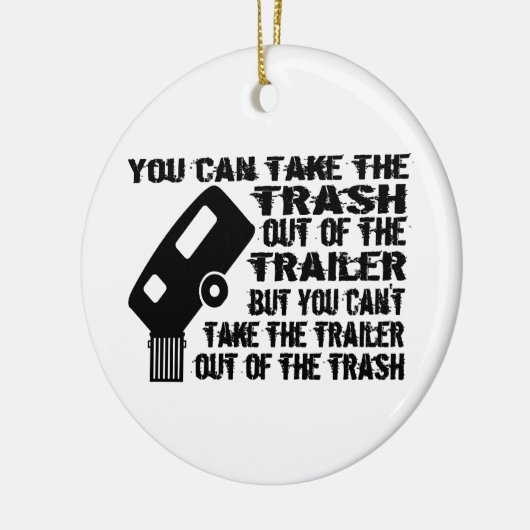 Trailer Trash Keramisch Ornament (Links)