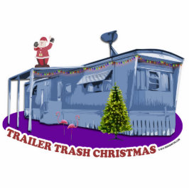 Trailer Trash Kerstmis Cutout Ornament Fotobeeldje Ornament