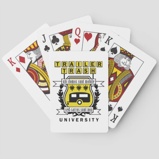 TRAILER TRASH UNIVERSITY SPEELKAARTEN (Achterkant)