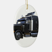 Trailer van Black Semi Tractor Keramisch Ornament (Rechts)