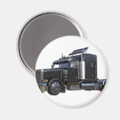 Trailer van Black Semi Tractor Magneet (Voorkant / Achterkant)
