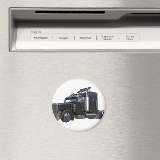 Trailer van Black Semi Tractor Magneet (Insitu (Vaatwasser))