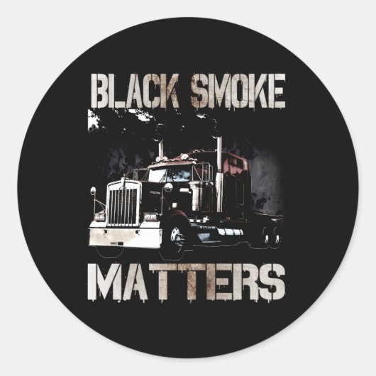 Trailer van de trekker 18 Wieler op de rug Ronde Sticker (Voorkant)