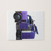 Trailer van metallisch Paars Semi-tractor Legpuzzel (Horizontaal)