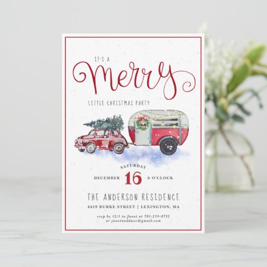  trailer van Rode Camper | Kerstfeest (Staand voorkant)